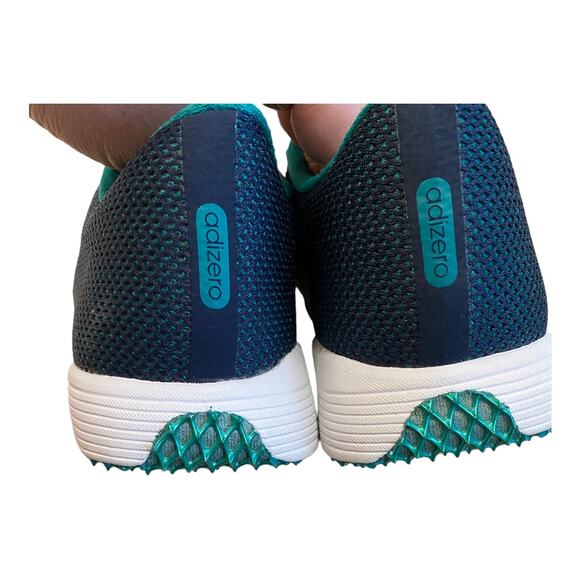 Adidas Adizero Track and Field Spikes Mens Size 11.5 Blue Top Strap Event Shoes - Picture 5 of 8